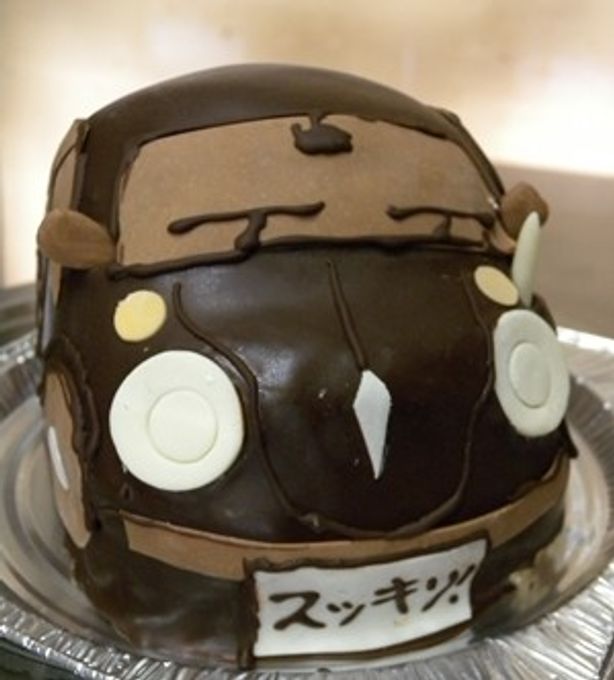 チョコレート仕上げ3D乗り物立体型ケーキ 5号 3