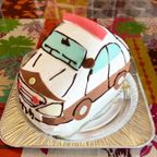 3Dパトカー立体型ケーキ 5号 乗り物ケーキ 1