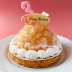 誕生日プレート付 誕生日ラッピング 贅沢どっさり桃のチーズタルト 12cm  3〜4名様 即日出荷 お届け指定可  お取り寄せ 誕生日ケーキ タルト 母の日2026 1