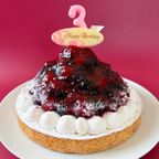 誕生日プレート付 誕生日ラッピング どっさりブルーベリー＆ラズベリーチーズタルト 3〜4名様 12cm 即日出荷 お届け指定可  お取り寄せ 誕生日ケーキ タルト 母の日2026 1