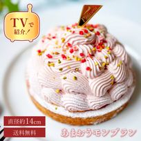 【バレンタイン 早割 お取り寄せ 送料無料  誕生日ケーキ メディア掲載店】あまおうとゆめのかモンブランタルト 14cm バレンタイン2025