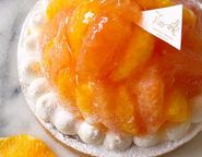 どっさりオレンジ＆ピンクグレープフルーツチーズタルト 8〜10名様 18cm 即日出荷 お届け指定可  お取り寄せ 誕生日ケーキ タルト ホワイトデー 2026 3