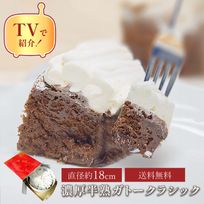 【バレンタイン 早割 お取り寄せ 送料無料  誕生日ケーキ メディア掲載店】とろける濃密 半熟ガトーショコラ 18cm バレンタイン2025