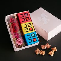 【送料無料】【ワッフル・ケーキの店 R.L（エール・エル）】コロコロワッフルキューブ＆プリザーブドフラワーセット 母の日のギフト・プレゼント2025