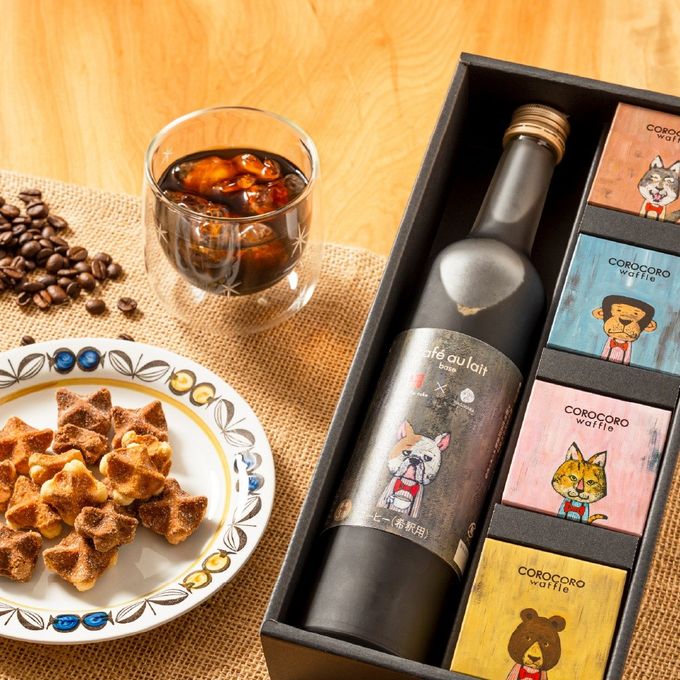 【送料無料】カフェオレベース付きコロコロワッフルキューブ４個セット 1