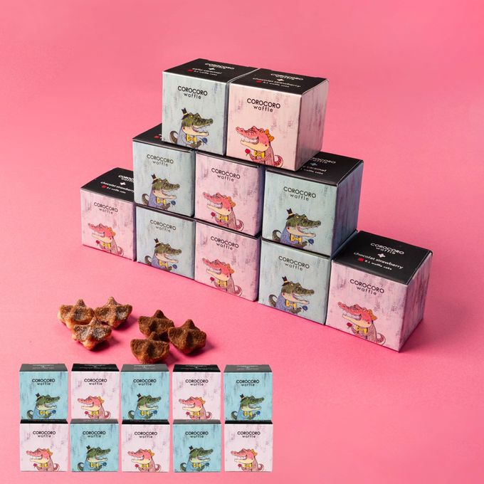 【送料無料】コロコロワッフルキューブ ショコラストロベリー＆ソルティキャラメル 10個セット ひな祭り2026 1