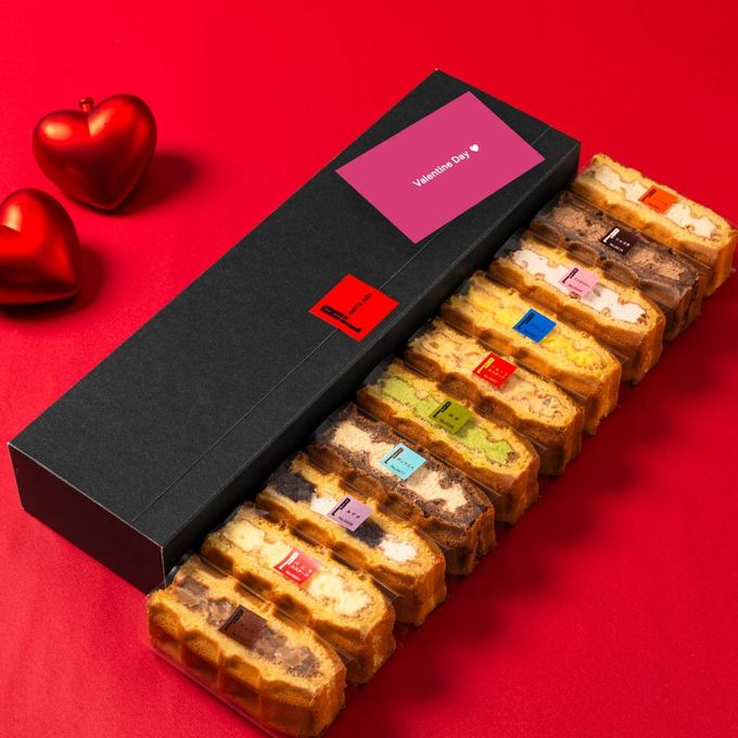 【送料無料】 バレンタインカード付ワッフルケーキ10種セット バレンタイン2026 1