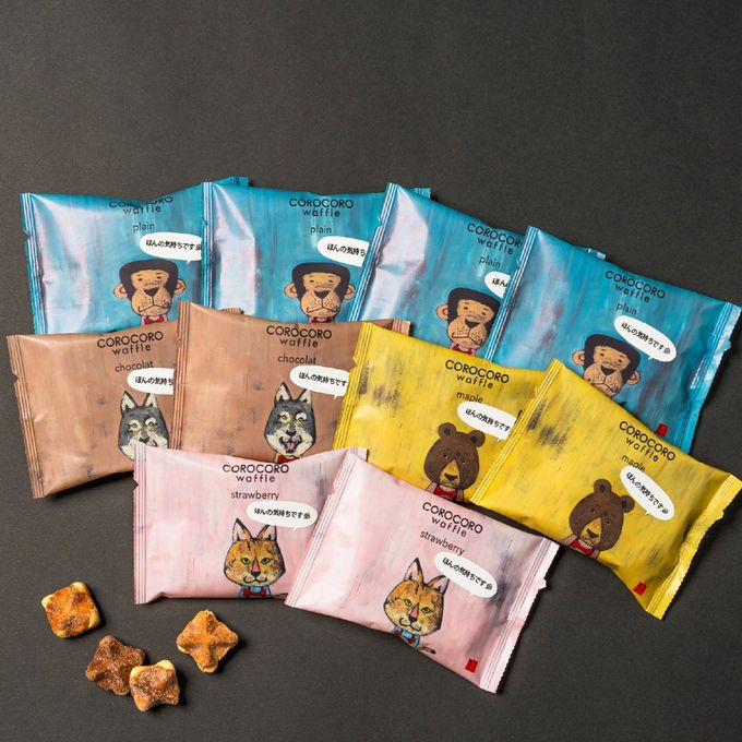 メッセージシール付きコロコロワッフルパック10袋セット -ほんの気持ちです-【ショコラ】 1
