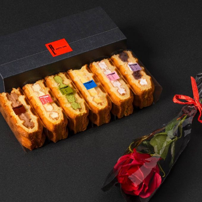 【送料無料】ローズ付ワッフルケーキ6種 定番の味【レッド】 1