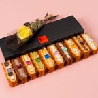 【送料無料】 ローズ付ワッフルケーキ10種 定番の味【イエロー】 1