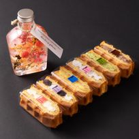 【送料無料】【ワッフル・ケーキの店 R.L（エール・エル）】ハーバリウム＆ワッフルケーキ6種セット ピンク 