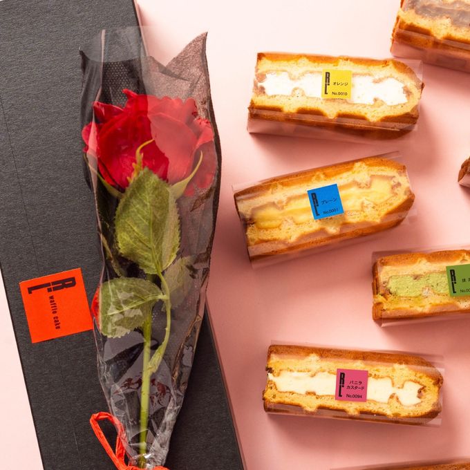 【送料無料】ローズ付ワッフルケーキ10種 定番の味【レッド】 7