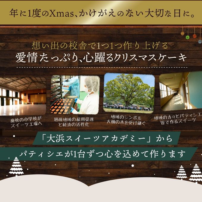 早割 クリスマスケーキ 2025 「くまくまクリスマス 5号」 ケーキ 3