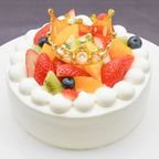 2026春の新作：ティアラ付き デコレーションケーキ 5号（誕生日・推し活・バースデー・映え） 6