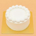 すっぴんケーキ ジェノワーズデコレーションケーキ  ※フルーツトッピングなし 5号サイズ【冷凍便】 1