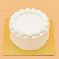 すっぴんケーキ™️ ジェノワーズデコレーションケーキ  ※フルーツトッピングなし 5号サイズ【冷凍便】