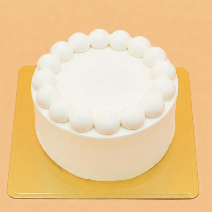 すっぴんケーキ ジェノワーズデコレーションケーキ  ※フルーツトッピングなし 5号サイズ【冷凍便】 1