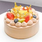 2026春の新作：ティアラ付き デコレーションチョコケーキ 5号（誕生日・推し活・バースデー・映え） 5