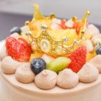 2026春の新作：ティアラ付き デコレーションチョコケーキ 5号（誕生日・推し活・バースデー・映え） 1