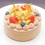 2026春の新作：ティアラ付き デコレーションチョコケーキ 5号（誕生日・推し活・バースデー・映え） 4