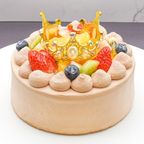 2026春の新作：ティアラ付き デコレーションチョコケーキ 5号（誕生日・推し活・バースデー・映え） 2