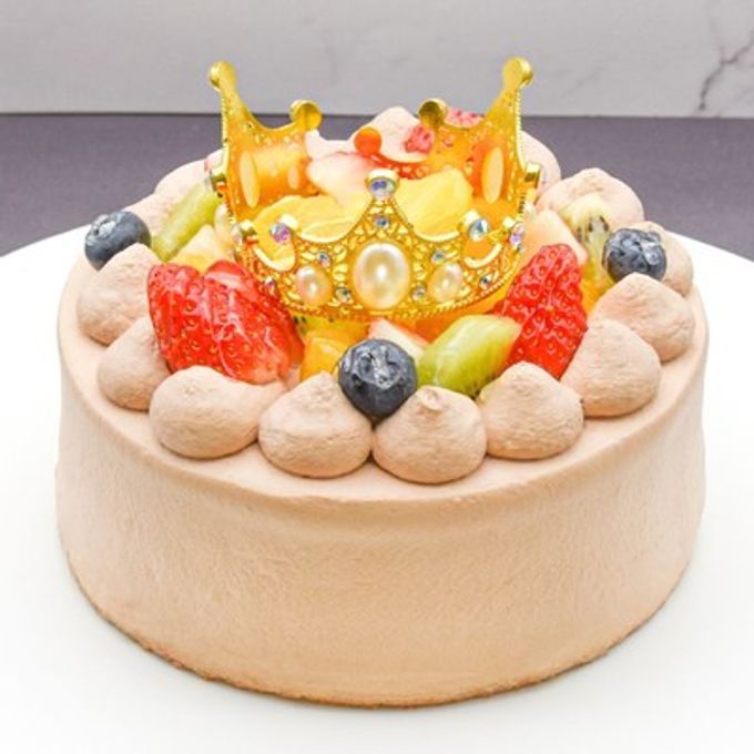 2026春の新作：ティアラ付き デコレーションチョコケーキ 5号（誕生日・推し活・バースデー・映え） 2