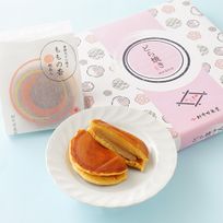 夏の季節どら焼き和菓子 ももの香（羽二重餅入）4個入1箱