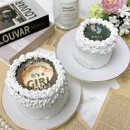 ◻︎燃える演出♪ バーンアウェイ ジェンダーリビールケーキ【性別発表】 3号《 センイルケーキ｜サプライズ 》 2
