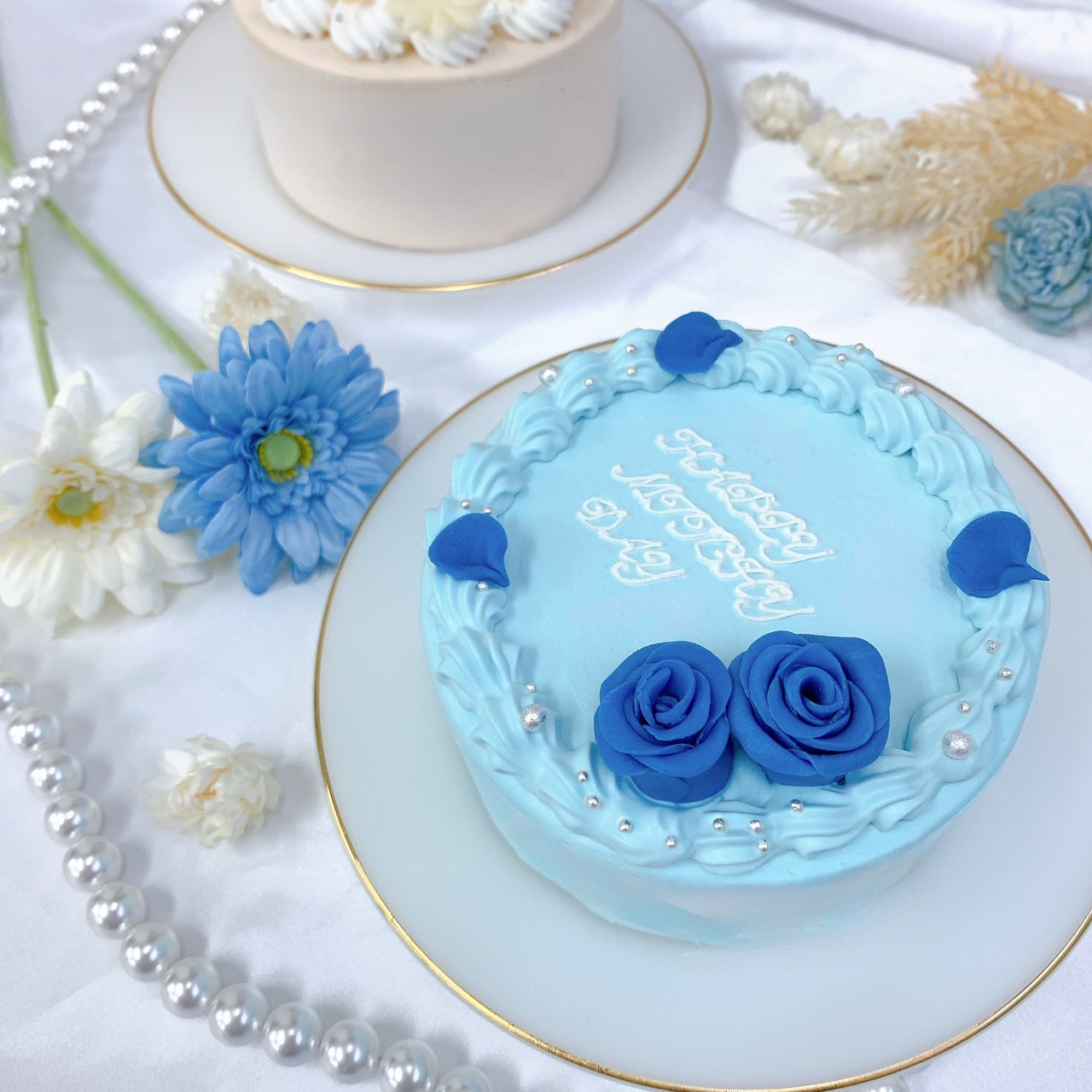 ミニローズセンイルケーキ✧ 4号《選べる9色｜薔薇｜韓国｜お好きな