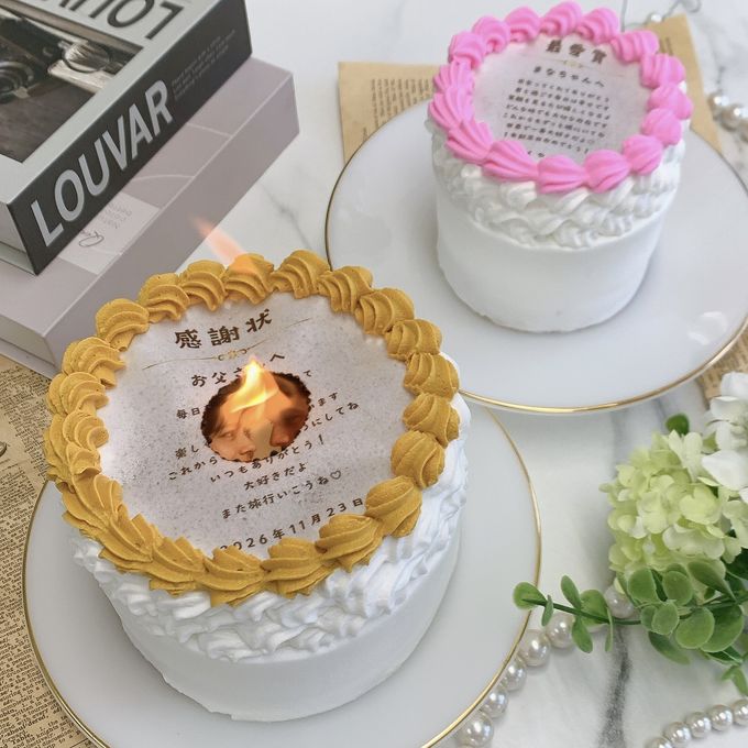 ◻︎燃える演出♪ バーンアウェイ 表彰状ケーキ 3号《選べる12色｜センイルケーキ｜韓国｜サプライズ》 2