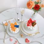 セミオーダー写真ケーキ✧ 5号《選べる9色｜プリントケーキ｜センイルケーキ｜リボン｜薔薇｜お好きなお写真と数字で✧》 2