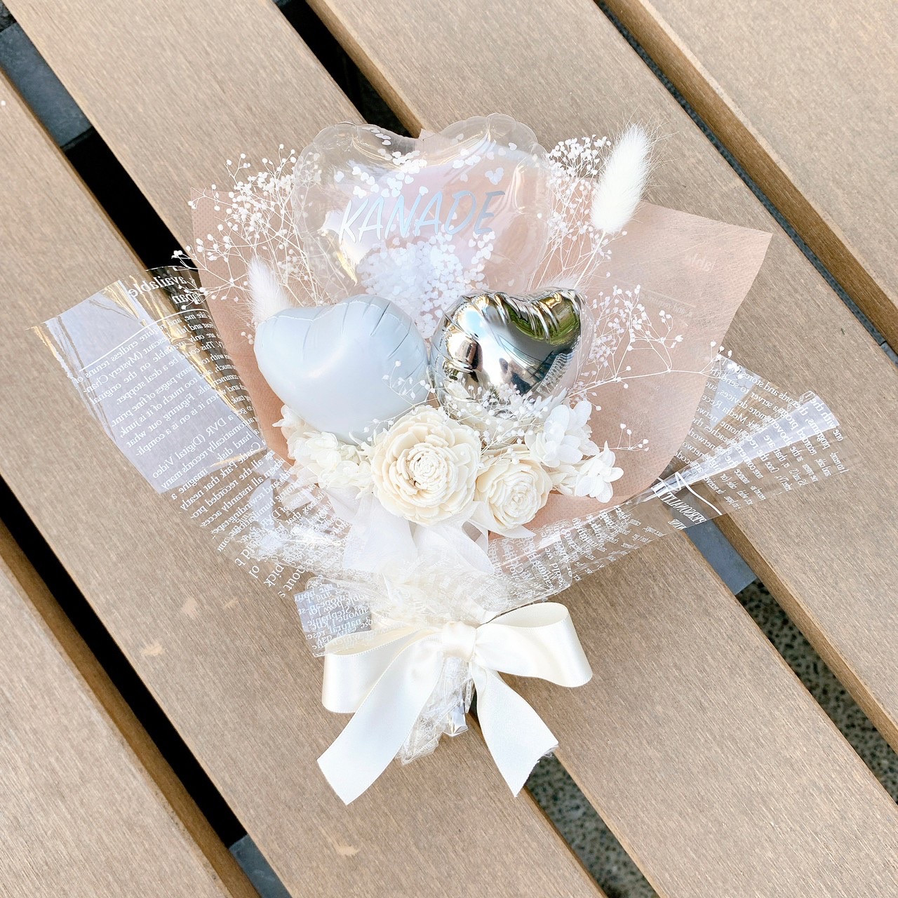 〈バルーン〉クリアバルーンミニブーケ❤︎ プリザーブドフラワー使用❤︎ 4