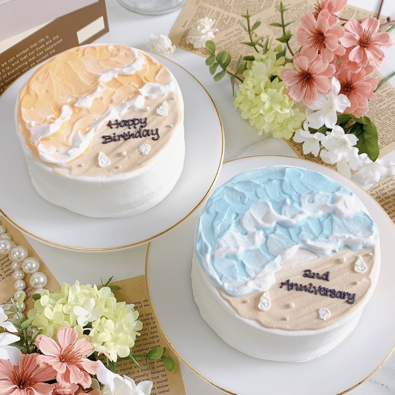 ◻︎海のセンイルケーキ✧ 5号《お好きなメッセージ✧》（Rstyle