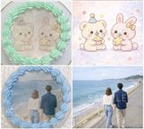 ◻︎［フルオーダー］お好きな写真2枚でつくれるバーンアウェイケーキ 3号《燃える演出｜選べる10色｜センイルケーキ｜韓国｜お好きなメッセージ｜サプライズ》 8