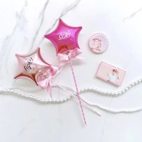〈バルーン〉★プリントクッキー＆スターバルーンSET★《選べる12色》卒業式、誕生日にもおすすめ♪
