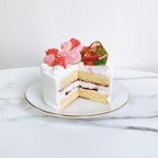 セミオーダー写真ケーキ✧ 5号《選べる9色｜プリントケーキ｜センイルケーキ｜リボン｜薔薇｜お好きなお写真と数字で✧》 7