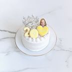 ◯ティアラ付きセミオーダー写真ケーキ♔ 5号《選べる9色｜プリントケーキ｜センイルケーキ｜お好きなお写真とメッセージで♪》 5