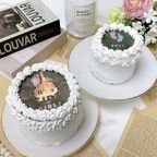 ◻︎燃える演出♪ バーンアウェイ ジェンダーリビールケーキ【性別発表】 3号《 センイルケーキ｜サプライズ 》 1