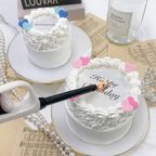 ◻︎バーンアウェイケーキ スタンダード［丸型］ 3号《選べる9色｜センイルケーキ｜お好きなメッセージ｜燃える演出♪》 2
