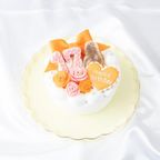 ☆2色選べるセミオーダー 写真ケーキ（プリントケーキ）リボン付 5号 5