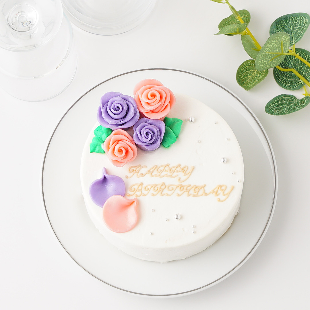 選べる2色の薔薇ケーキ♪ センイルケーキ 4号 6