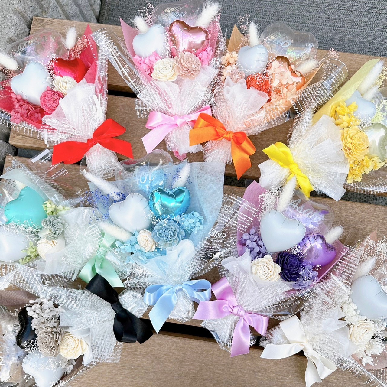 〈バルーン〉クリアバルーンミニブーケ❤︎ プリザーブドフラワー使用❤︎ 2