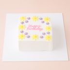 ☆Custom Cake Maker☆カスタマイズケーキ｜四角形｜フラワー 3号 1