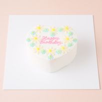 ☆Custom Cake Maker☆カスタマイズケーキ｜ハート形｜フラワー 3号