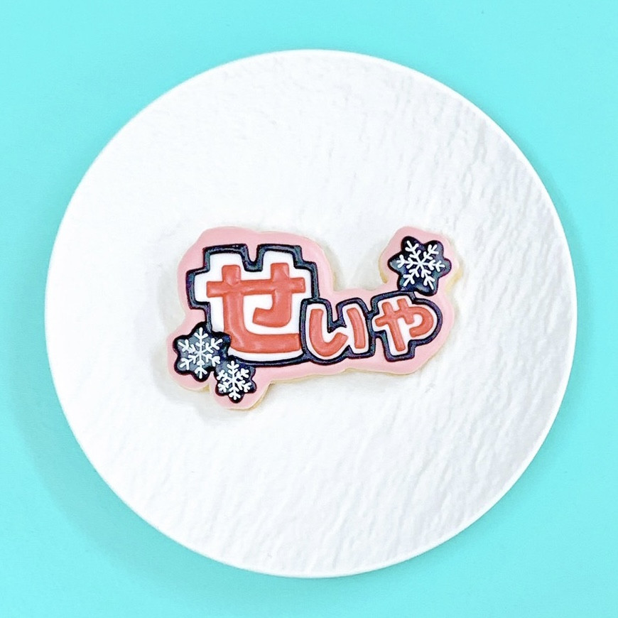 雪の結晶うちわ文字クッキー✧《選べる8色｜雪の結晶デザイン｜お好き