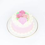 ダイヤプレート＆薔薇ケーキ 4号《選べる9色｜センイルケーキ｜アイシングクッキー｜お好きなメッセージ♪》 8