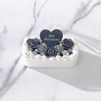 ◻︎［プチケーキBOX］ハートプレート付きエレガントケーキ 《選べる9色｜お好きなメッセージ♪》 3