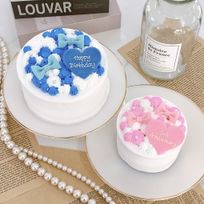 ◻︎ハートチョコプレート付き リボントッピングケーキ 5号《選べる10色｜お好きなメッセージ✧》