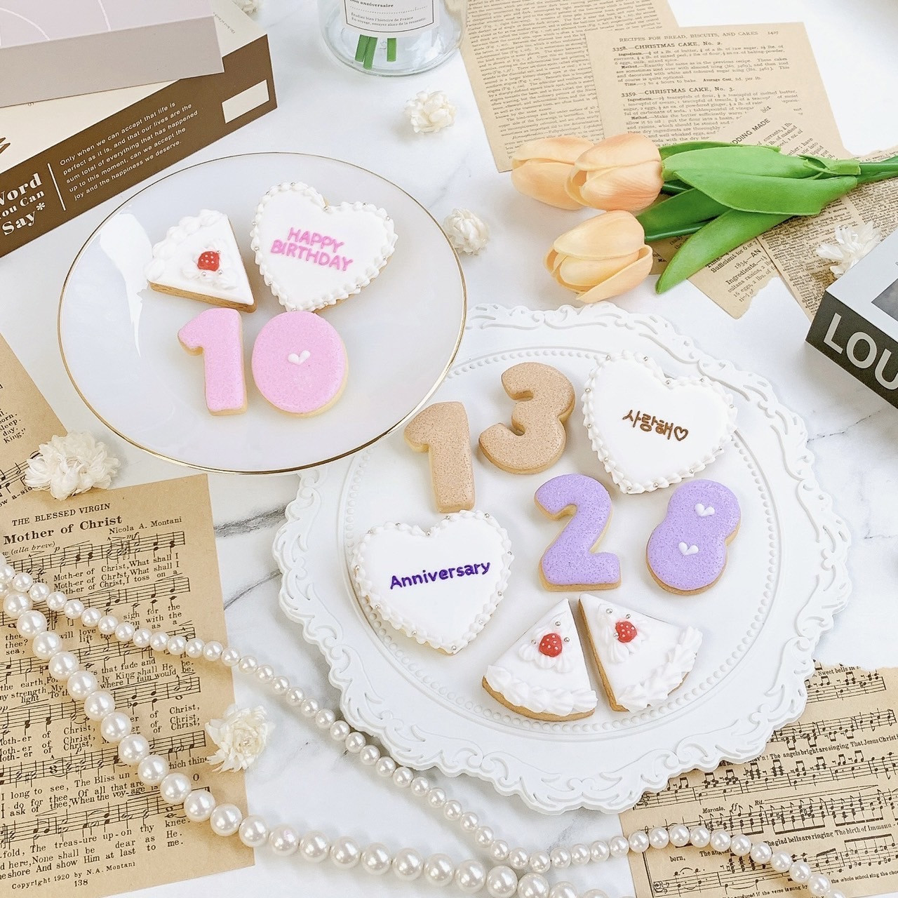 □いちごケーキアイシングクッキーセット✧《選べる9色｜お好き
