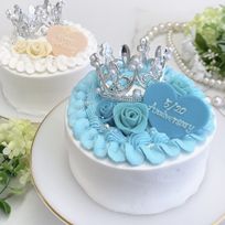◯ティアラ付きセンイルケーキ 4号《選べる9色｜韓国｜誕生日｜お好きなメッセージ✧》